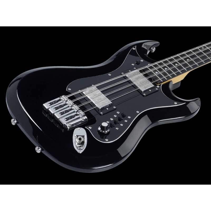 Hagstrom H8 8-String Bass Guitar in Black - Image 3
