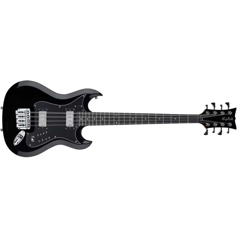 Hagstrom H8 8-String Bass Guitar in Black - Image 4