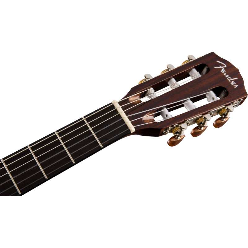 Fender CN-140SCE Nylon Thinline, Walnut Fingerboard, Natural w/Case (CN140SCE) - Image 5