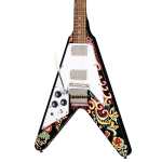 Epiphone Jimi Hendrix "Love Drops" Flying V, Ebony, LEFTHANDED