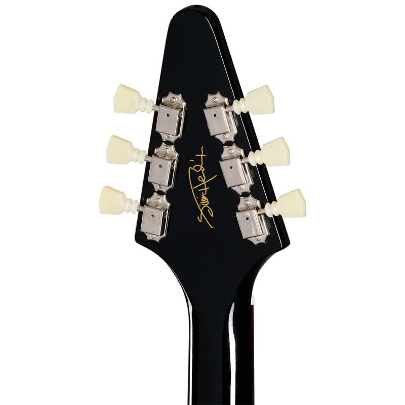 Epiphone Jimi Hendrix "Love Drops" Flying V, Ebony, LEFTHANDED - Image 4