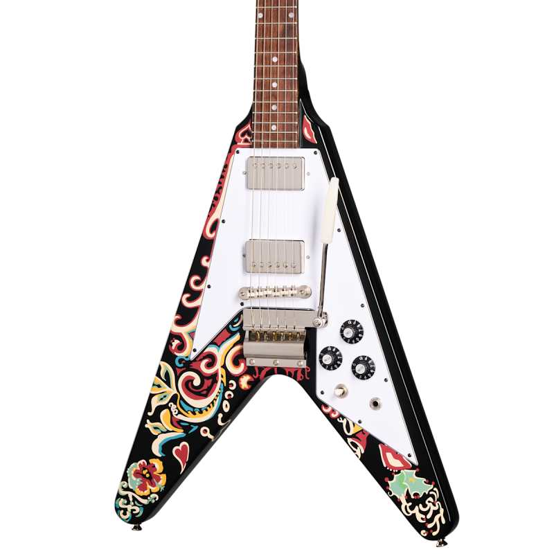 Epiphone Jimi Hendrix "Love Drops" Flying V, Ebony