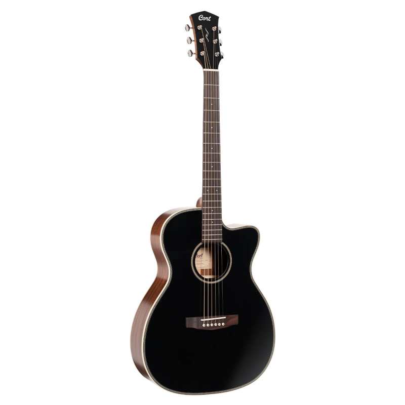 Cort Essence OC4, Black Top Semi Gloss (BTSG) Electro-Acoustic Guitar - Image 7