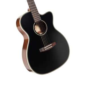Cort Essence OC4, Black Top Semi Gloss (BTSG) Electro-Acoustic Guitar