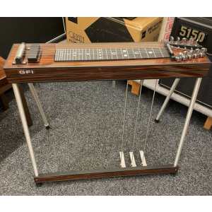 Vintage Wood Mica GFI S10SM+ Student 3x4 Model Single Neck 10 String Pedal Steel Guitar with 3 Pedals, 4 Knee Levers, and Hardcase - Made in USA