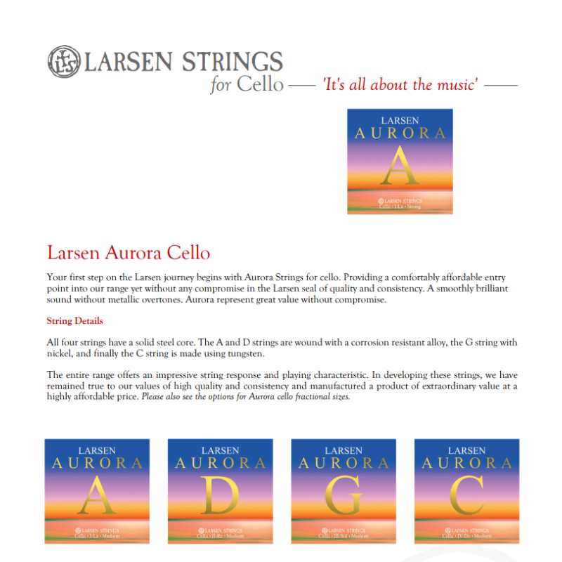 Larsen Aurora Single 1/2 Cello C String - Image 2