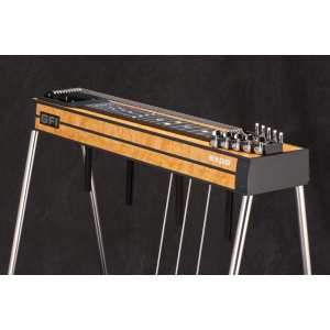 Maple Mica GFI S10E Expo Pedal Steel Guitar with 10-string Single Neck, 3 pedals, 4 knee levers and Hardcase